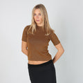 Bronze Y2K Alessandra Lanna Woven Top (S)