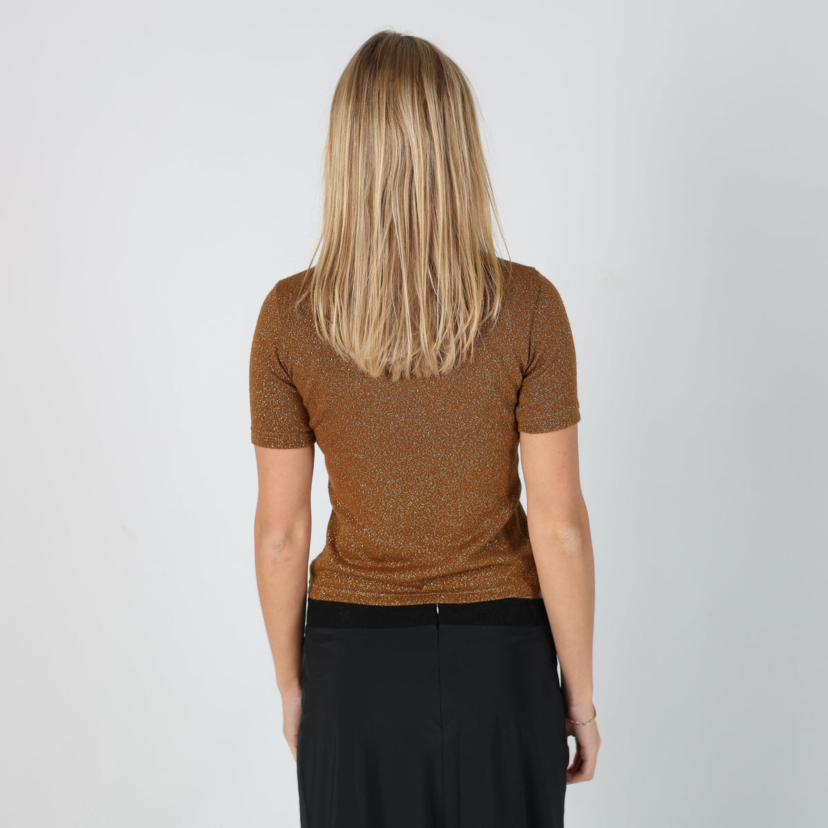 Bronze Y2K Alessandra Lanna Woven Top (S)