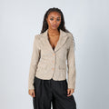 Beige Y2K Cord Jacket (S)