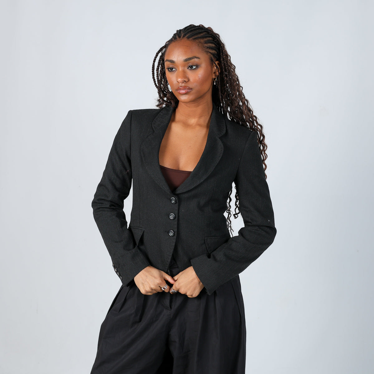 Black Y2K Sisley Blazer (S)