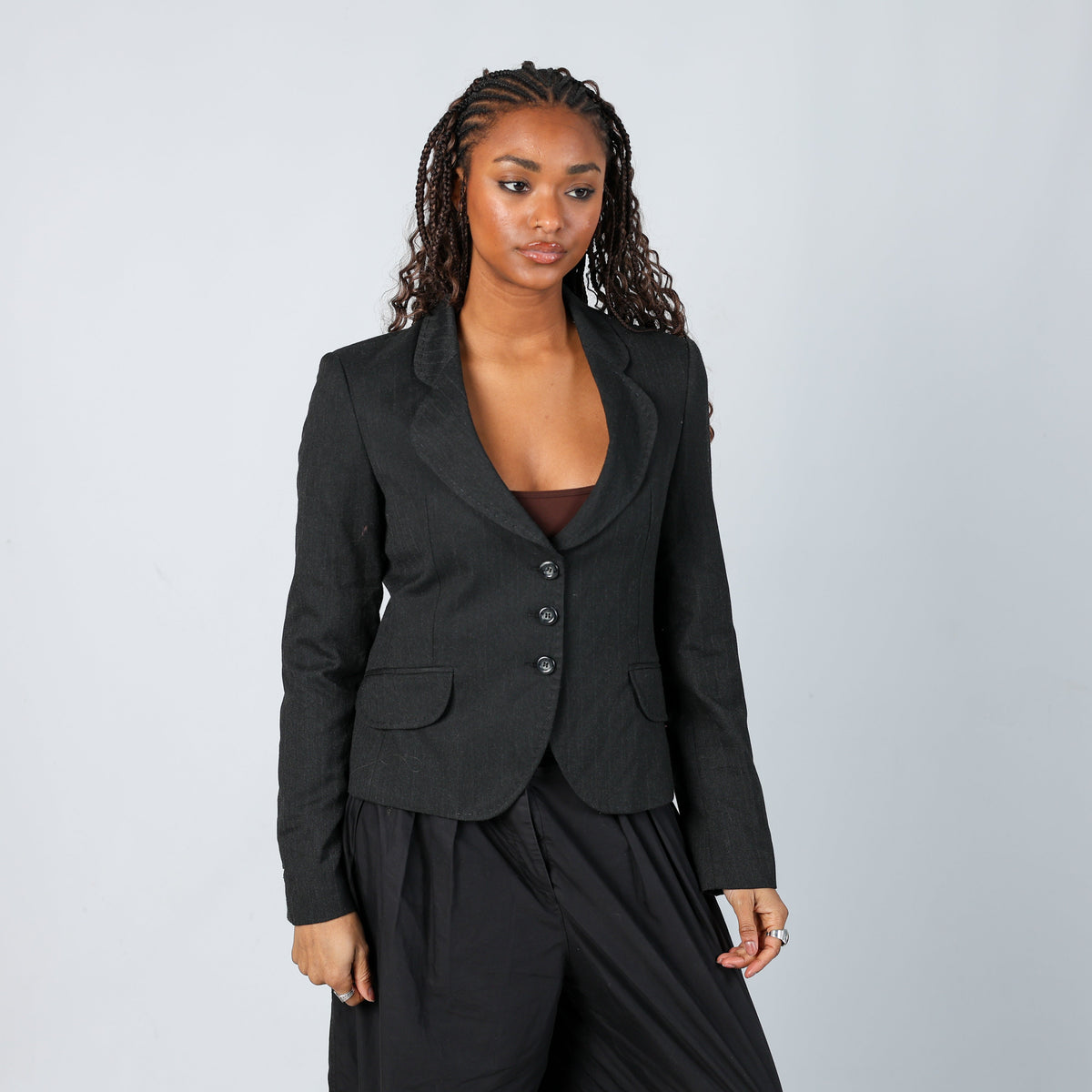 Black Y2K Sisley Blazer (S)