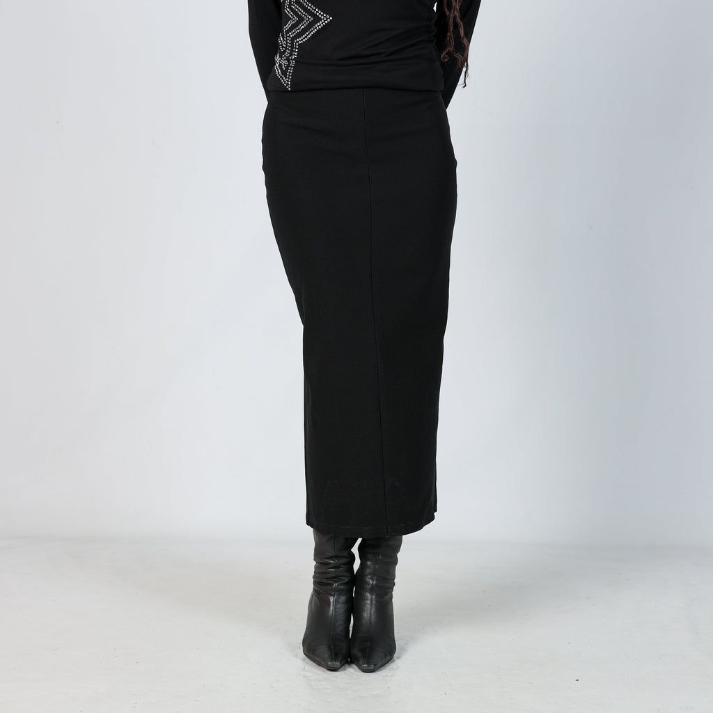 Black Y2K Pimkie Woven Midi Skirt (XS)