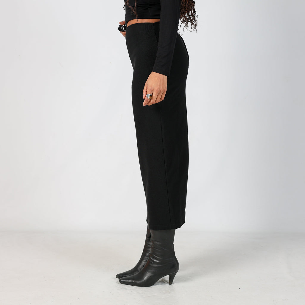 Black Y2K Pimkie Woven Midi Skirt (XS)