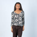 Charcoal Grey Y2K Max Mara Long Sleeve Top (S)