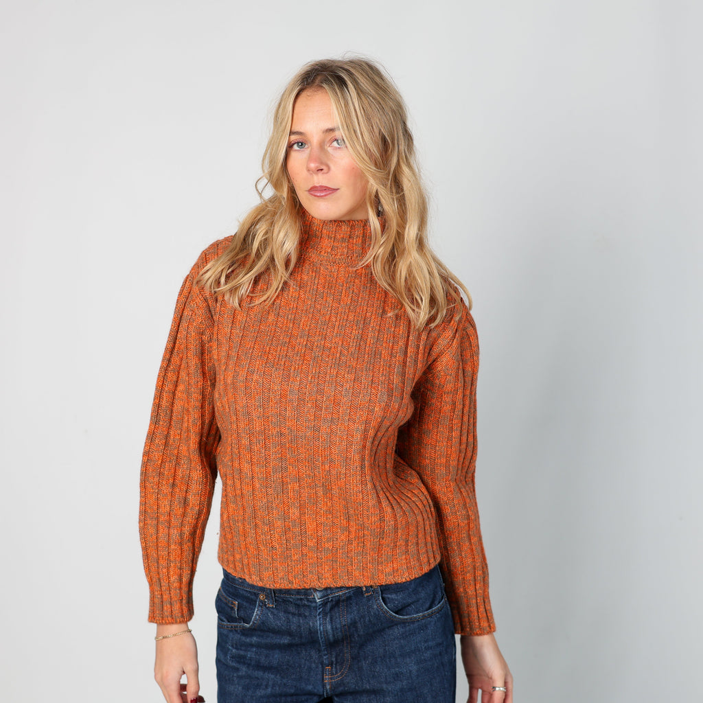 Orange Y2K Knitted Jumper (S)