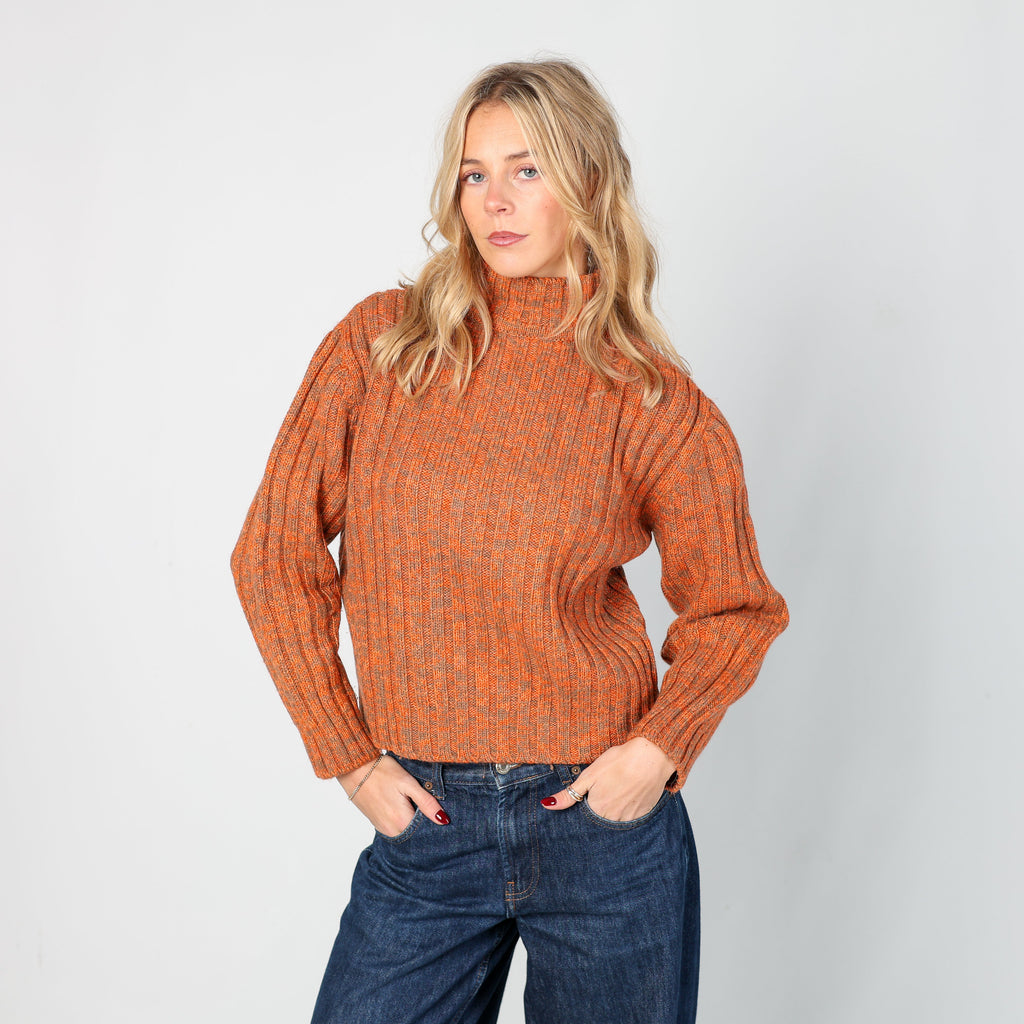 Orange Y2K Knitted Jumper (S)