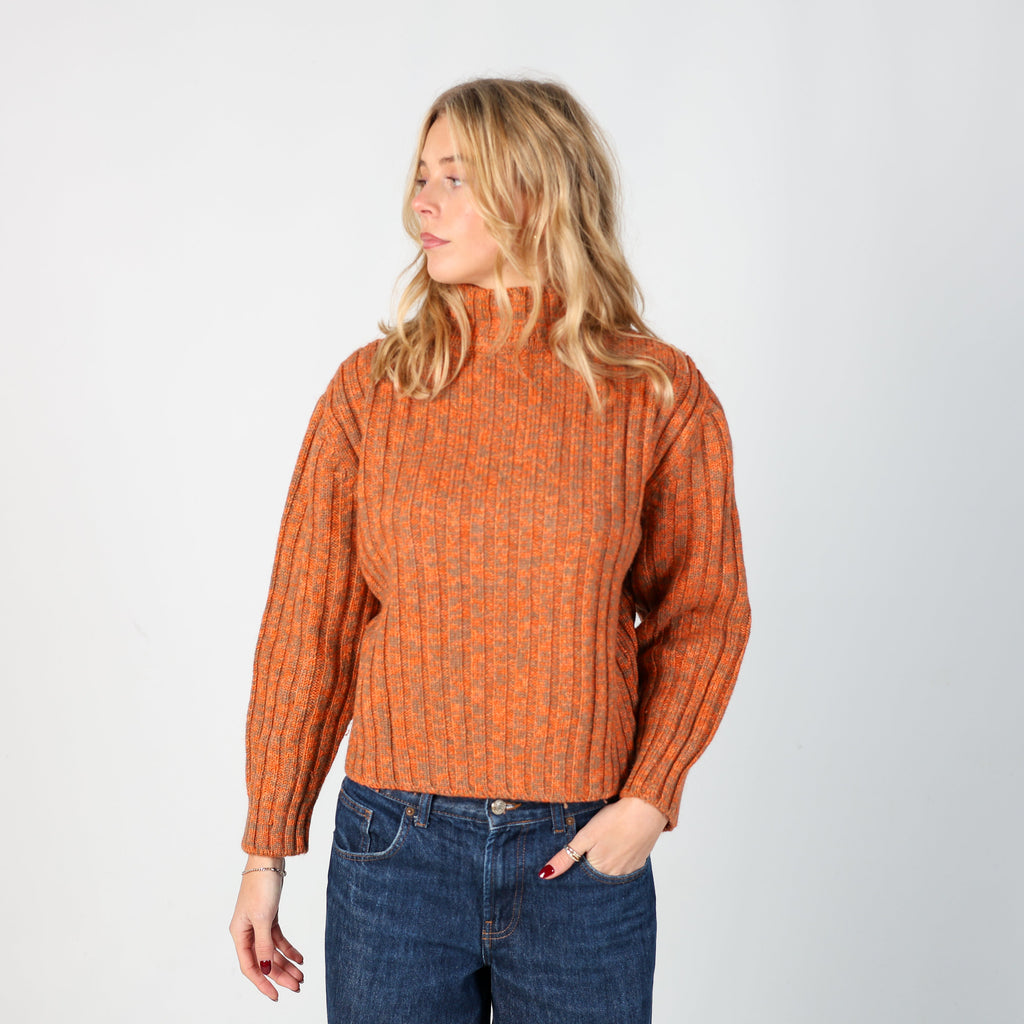 Orange Y2K Knitted Jumper (S)