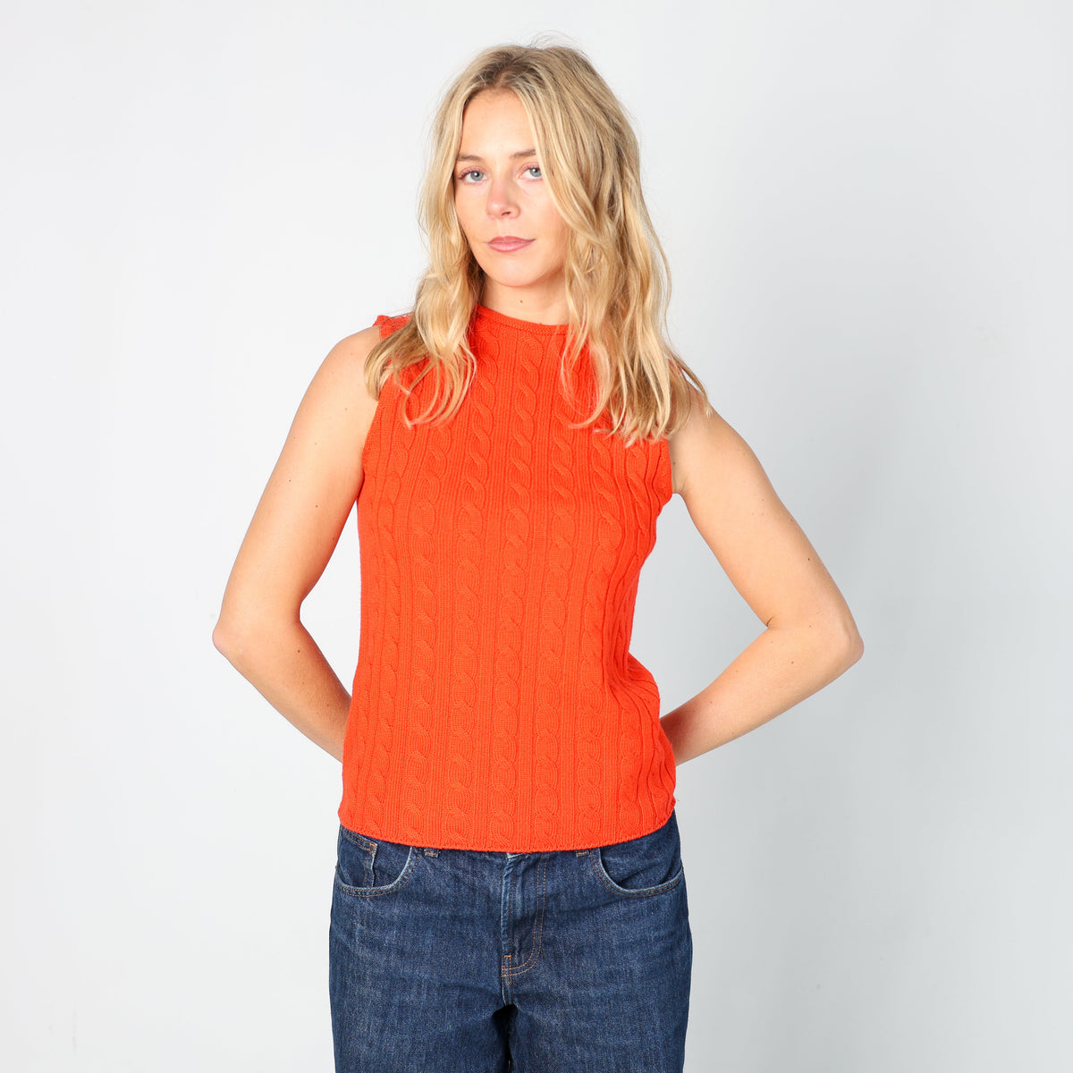 Orange Y2K Taviani Knitted Jumper (S)