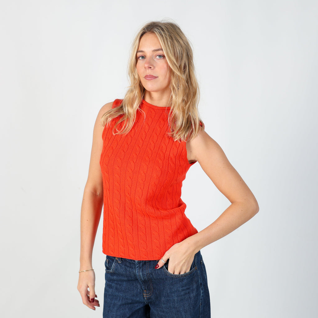 Orange Y2K Taviani Knitted Jumper (S)