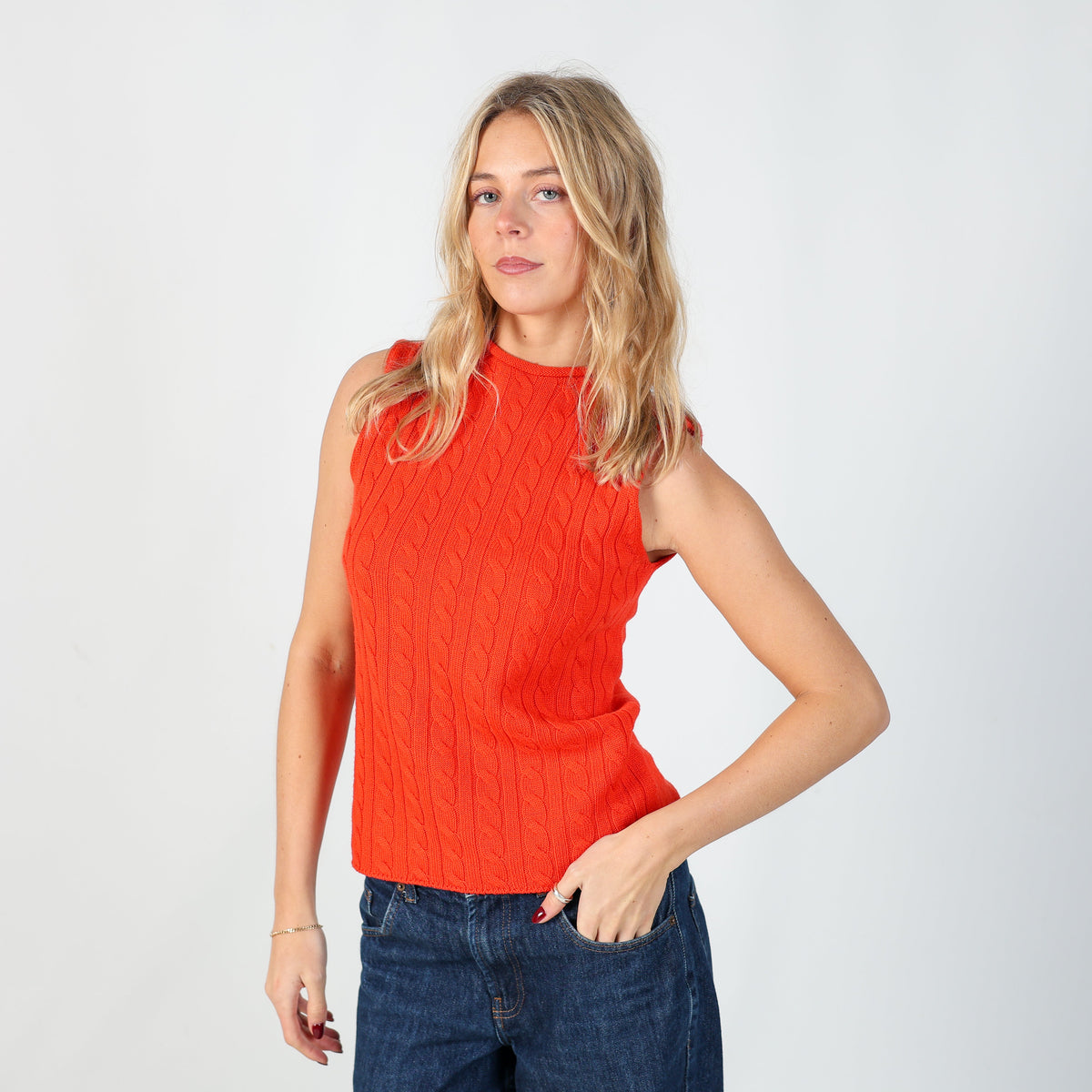 Orange Y2K Taviani Knitted Jumper (S)