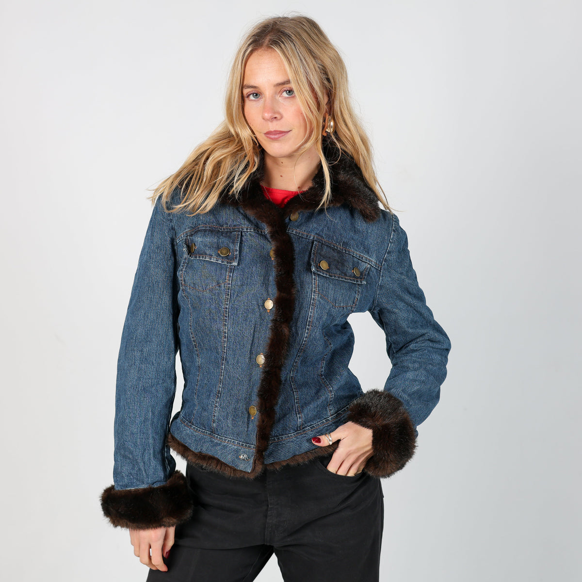 Blue Y2K Denim Jacket (S)