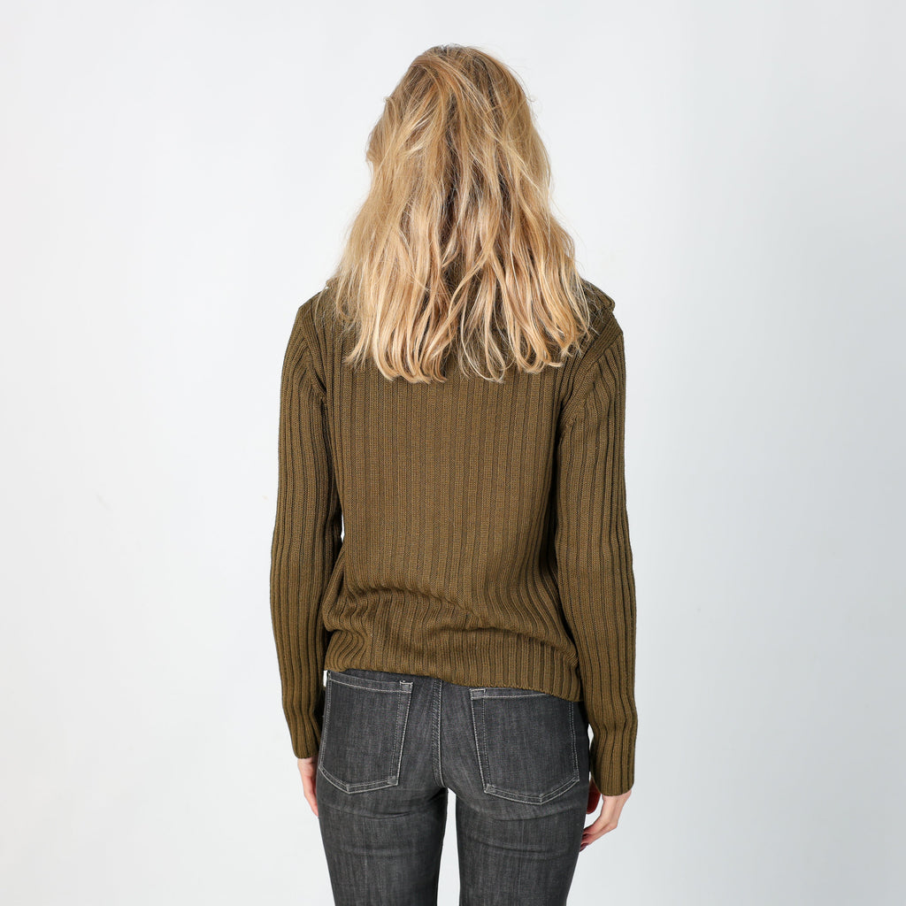 Dark Green Y2K Prform Knitted Jumper (S)