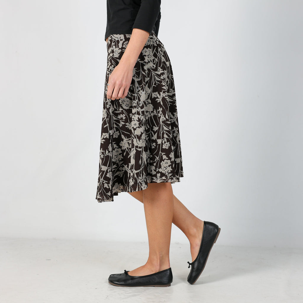 Brown Y2K Mexx Woven Midi Skirt (S)