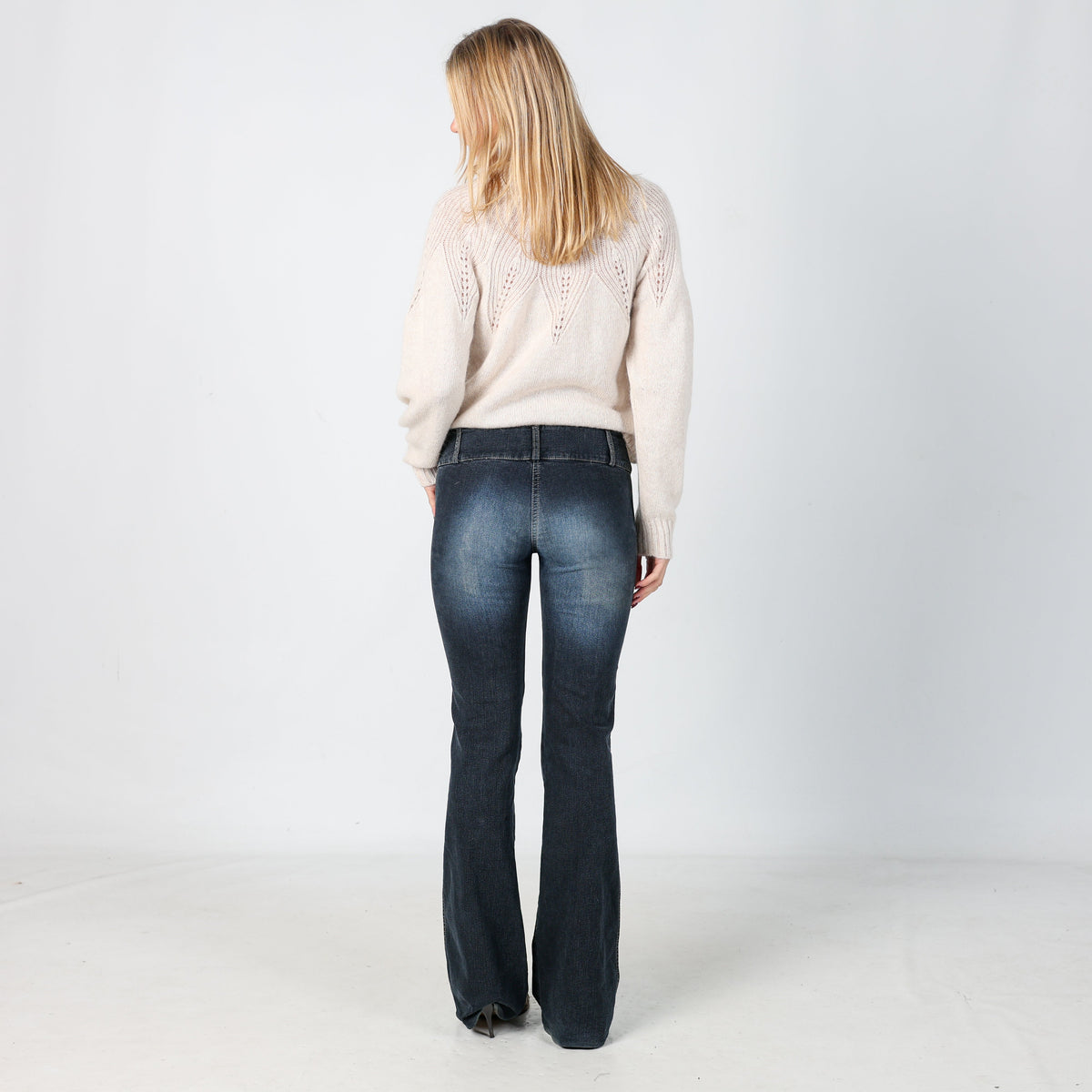 Blue Y2K Clink Bootcut Jeans (XS)