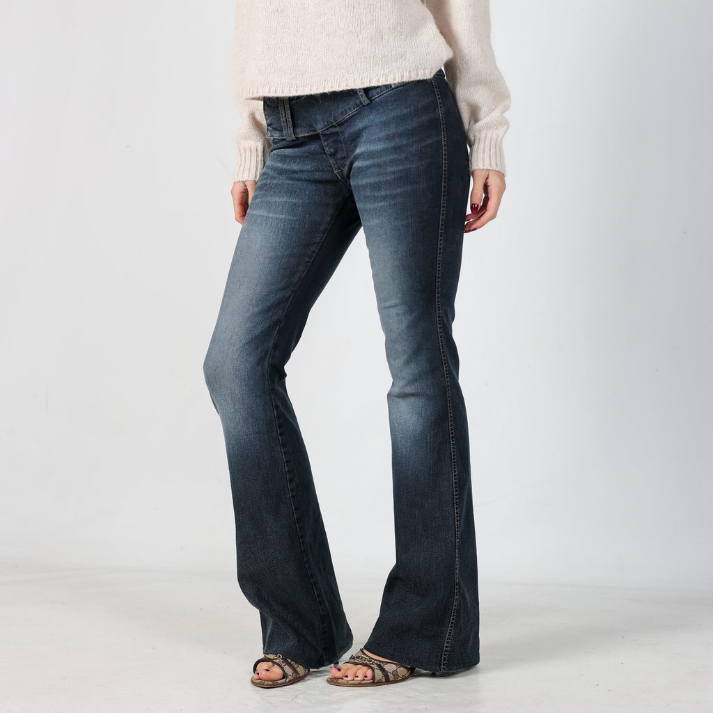 Blue Y2K Clink Bootcut Jeans (XS)