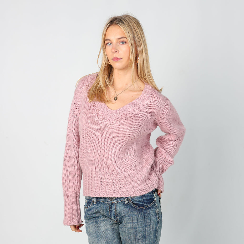 Baby Pink Y2K AndreaMare Knitted Jumper (S)