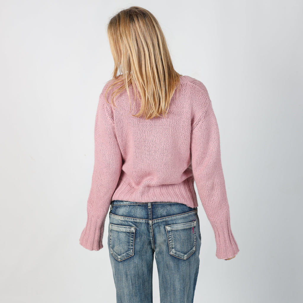 Baby Pink Y2K AndreaMare Knitted Jumper (S)