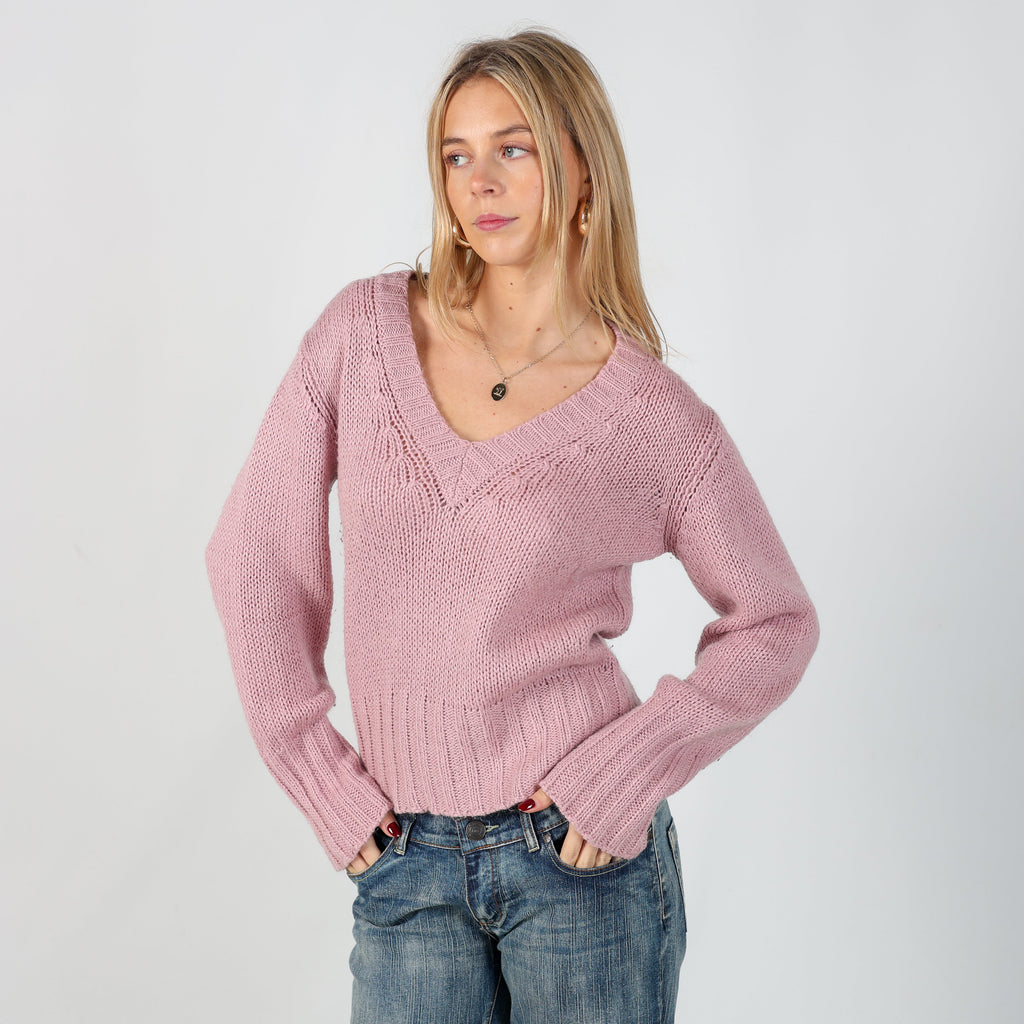 Baby Pink Y2K AndreaMare Knitted Jumper (S)