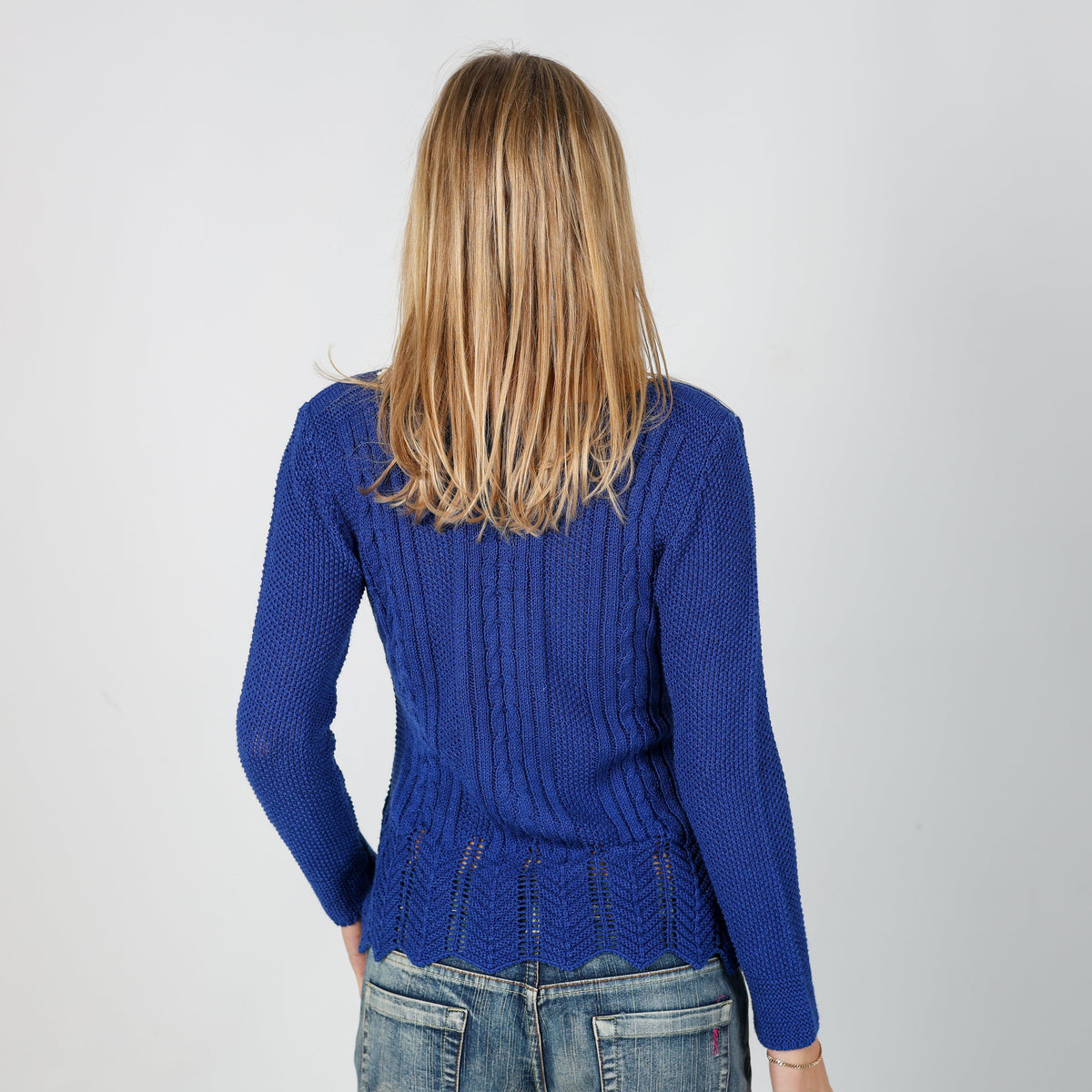 Blue Y2K Knitted Jumper (S)