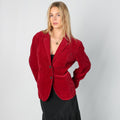 Red Y2K Laura di Sarpi Cord Jacket (M)