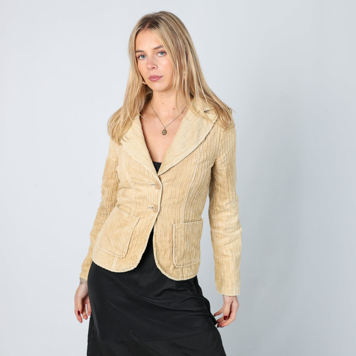 Tan Y2K Pimkie Cord Jacket (S)