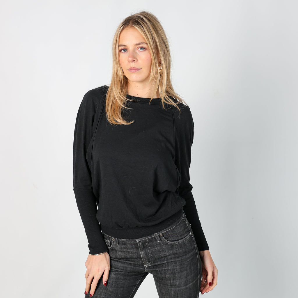Black Y2K United Colors of Benetton Long Sleeve Top (S)
