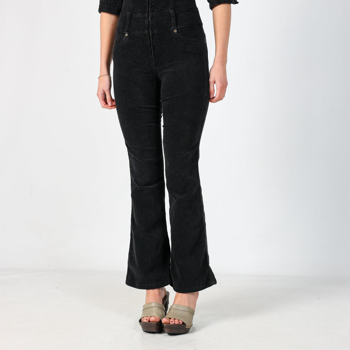 Black Y2K TRN Jeans Jumpsuit (XS)