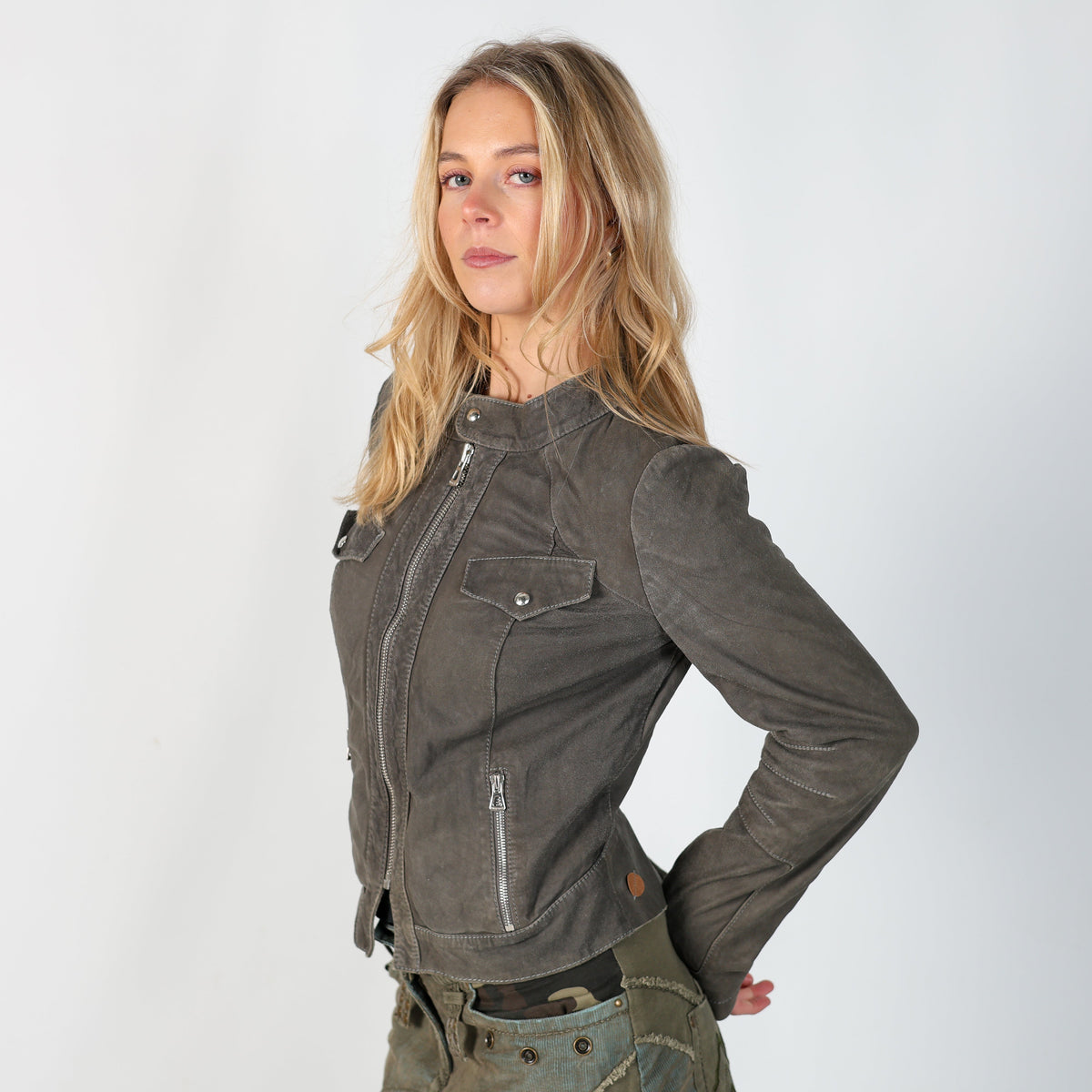 Charcoal Grey Y2K Boss Light jacket (M)