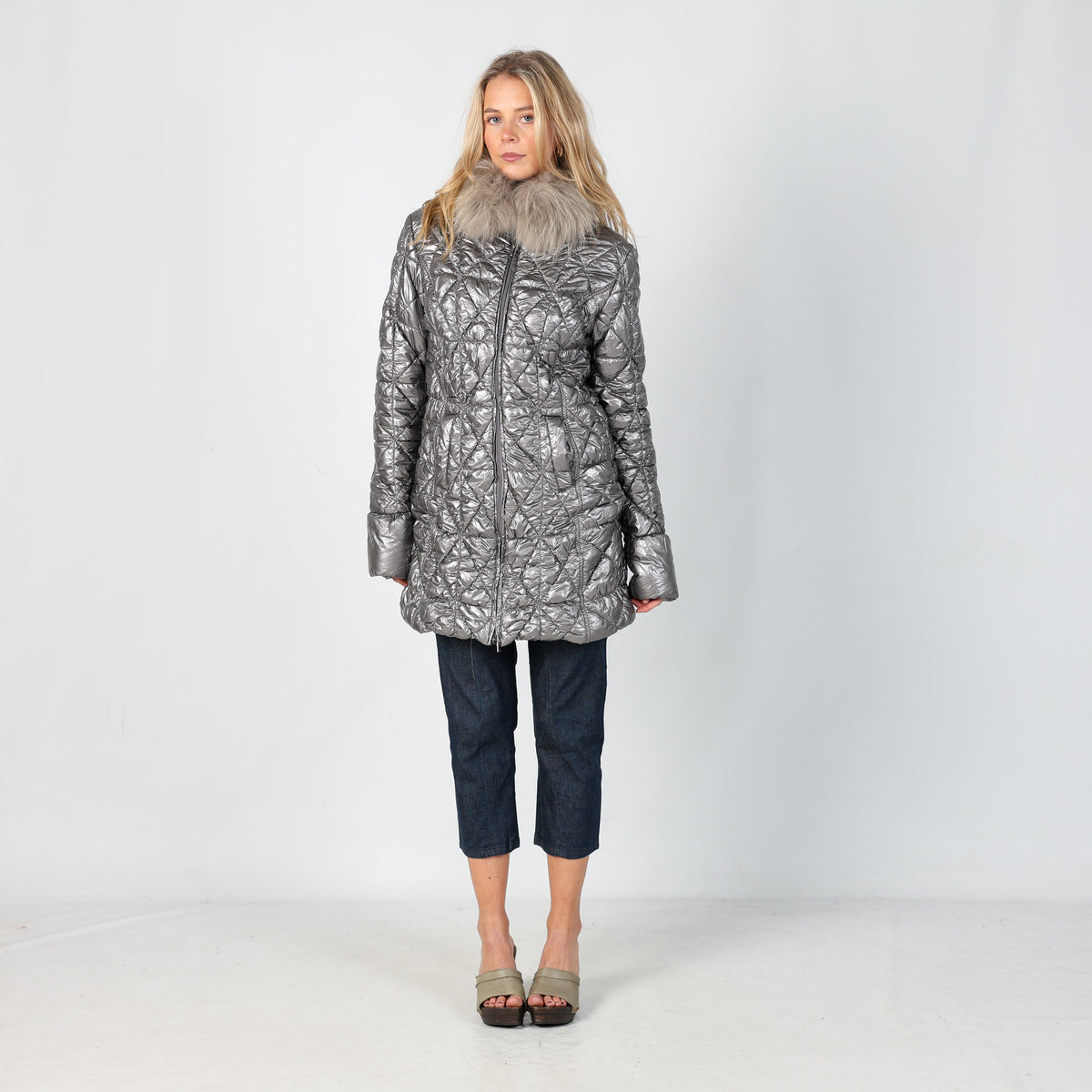 Silver Y2K PHARD Long Coat (S)