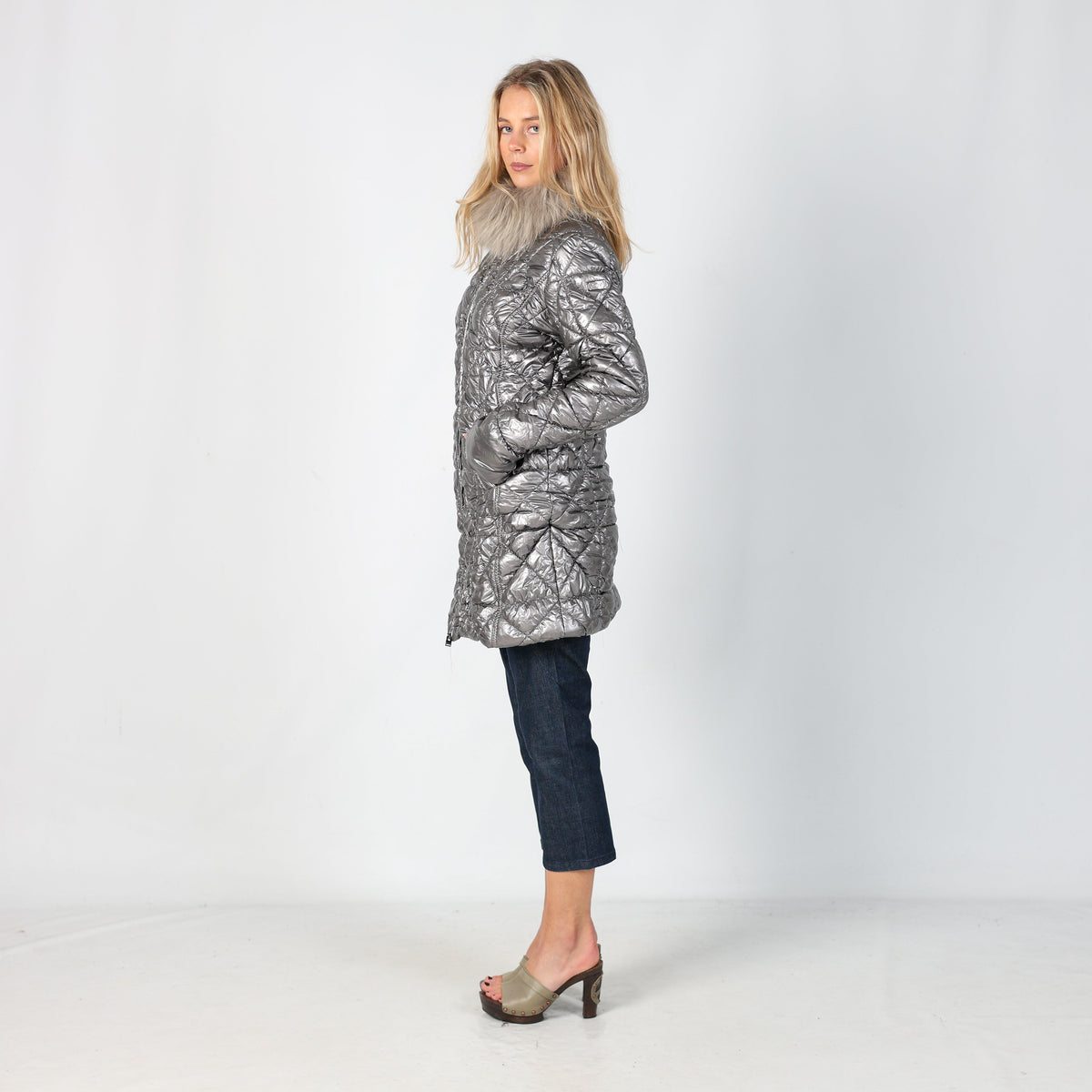 Silver Y2K PHARD Long Coat (S)