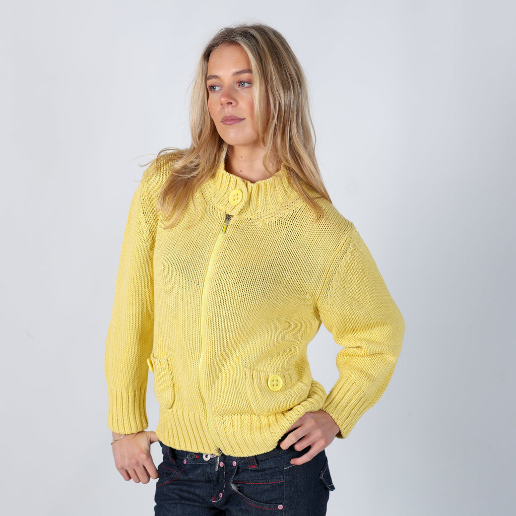 Yellow Y2K Marella Knitted Jumper (M)
