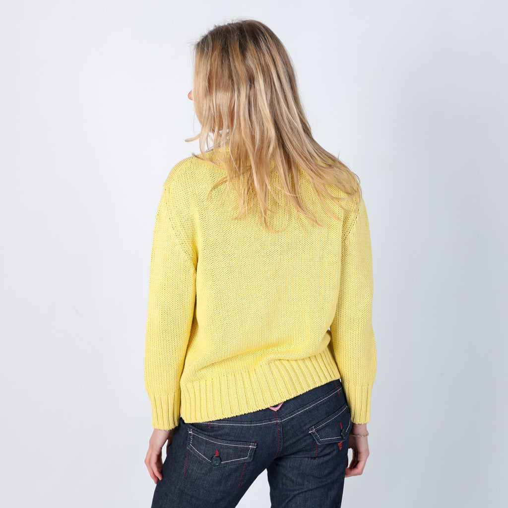 Yellow Y2K Marella Knitted Jumper (M)