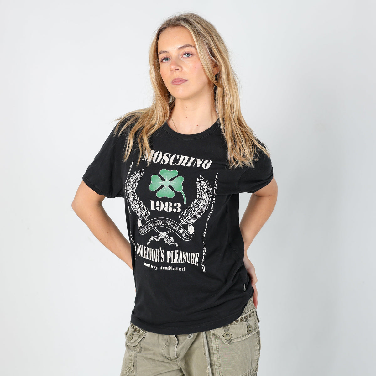 Black Y2K Moschino T-shirt (M)