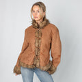 Brown Y2K Phildar Afghan Coat (M)