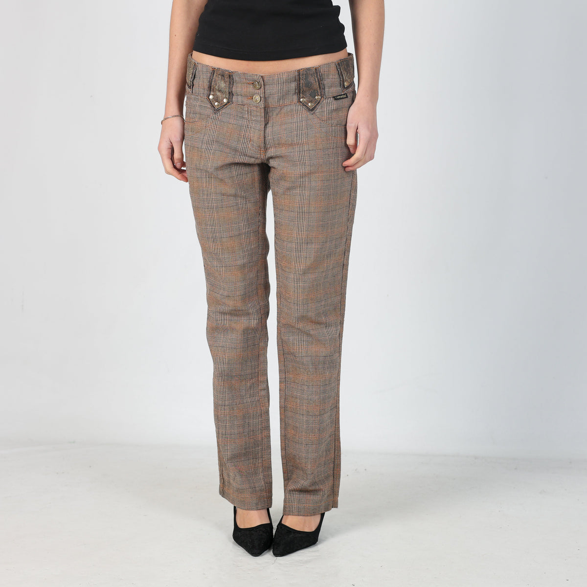 Brown Y2K Woven Trousers (M)