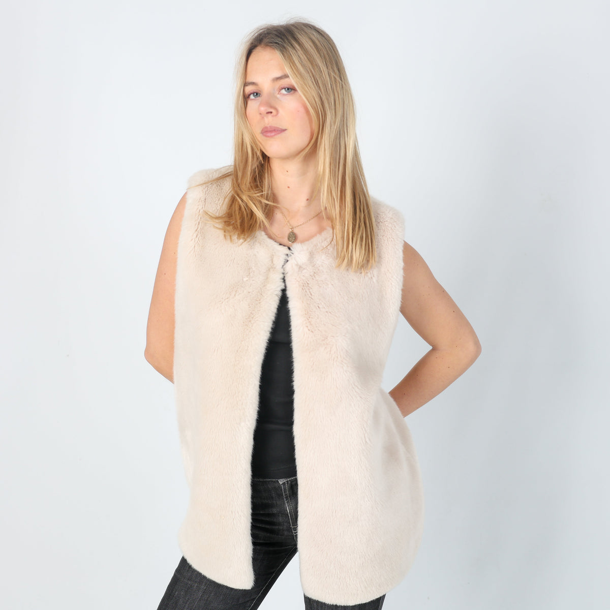 Cream Y2K Gilet (L)