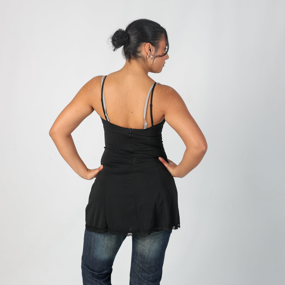 Black Y2K Made in Italy Cami (M)
