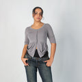 Grey Y2K Cop Copine Cardigan (S)