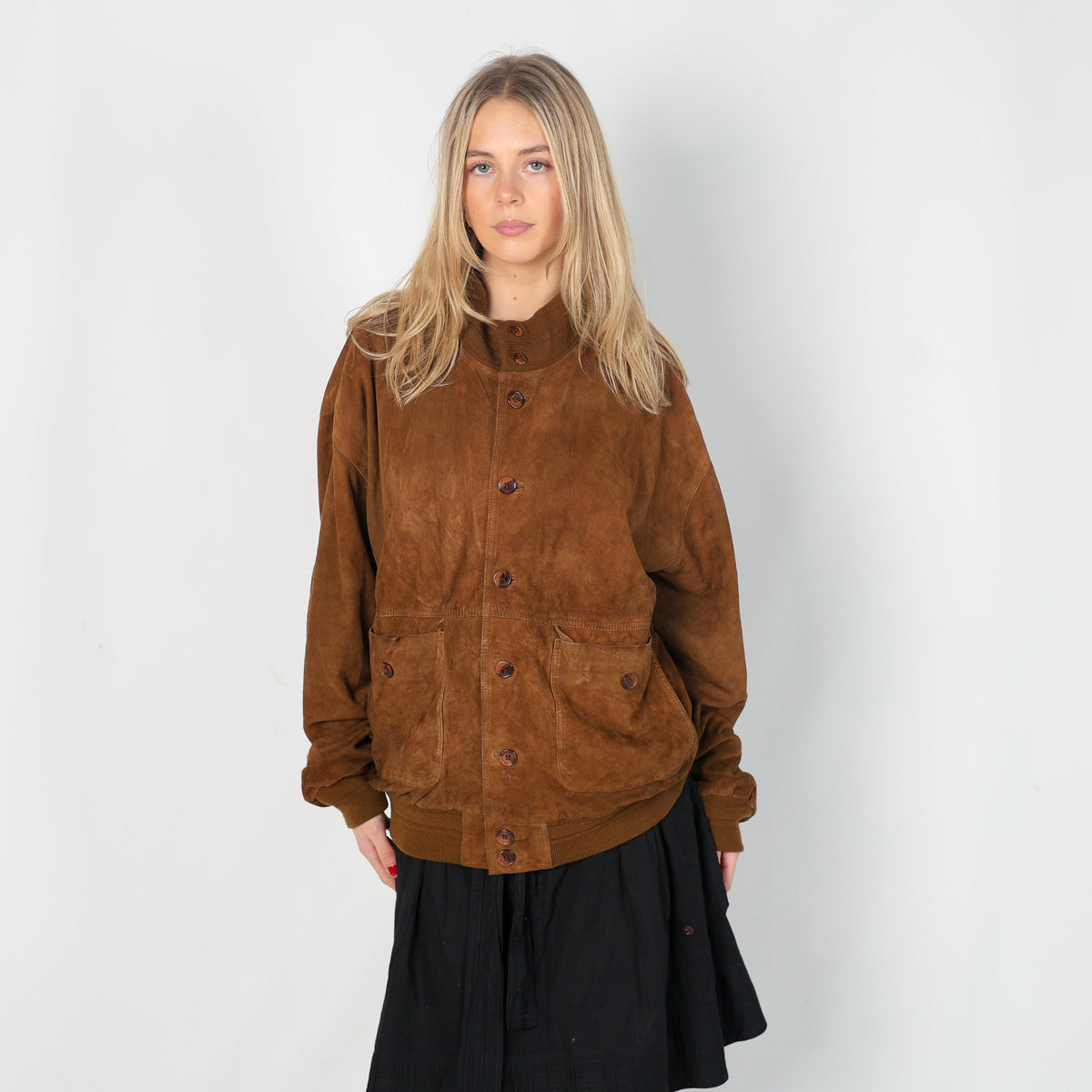 Brown Y2K Vera Pelle Leather Jacket (L)