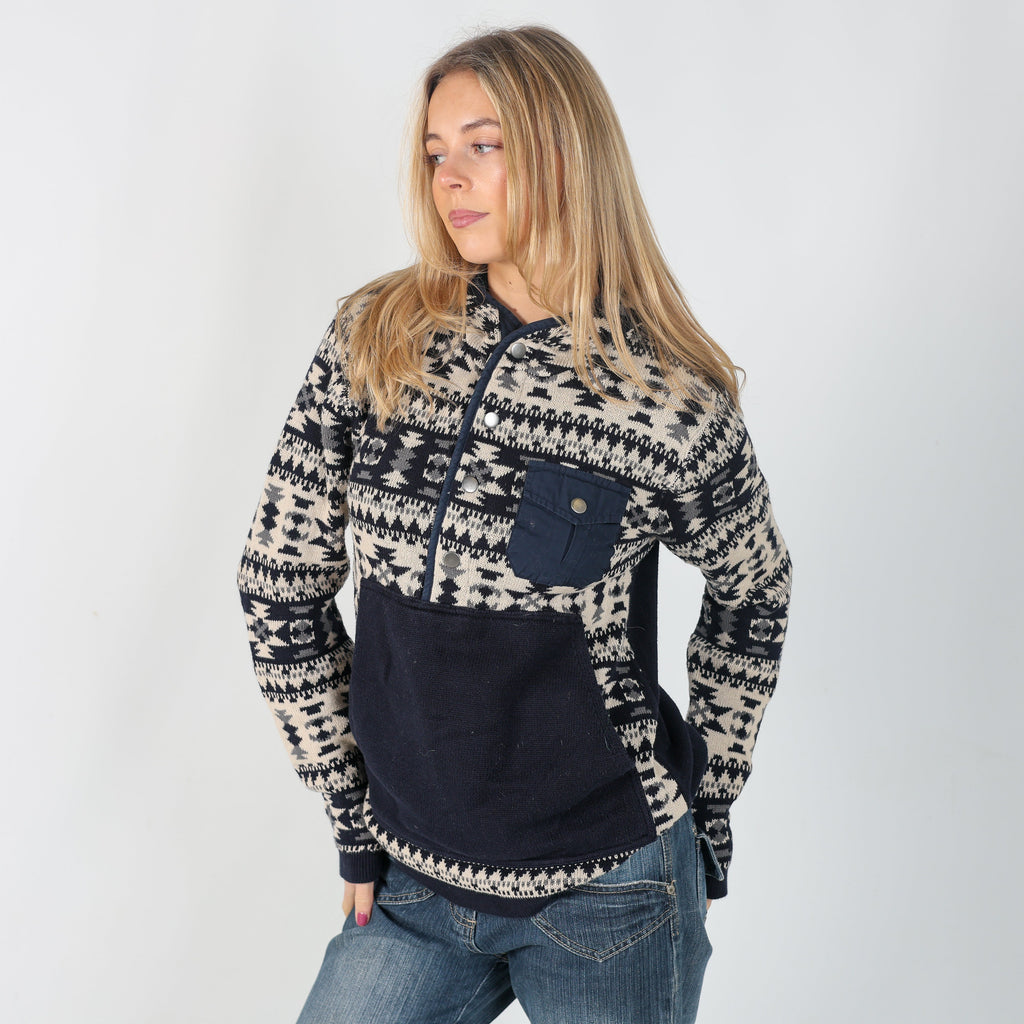 Navy Blue Y2K Esprit Knitted Jumper (S)