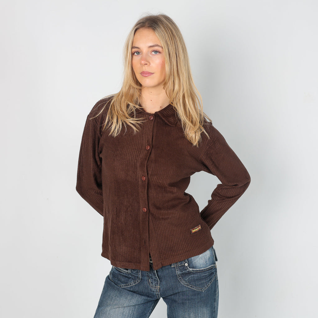 Brown Y2K Ruba Cuori Blouse (S)