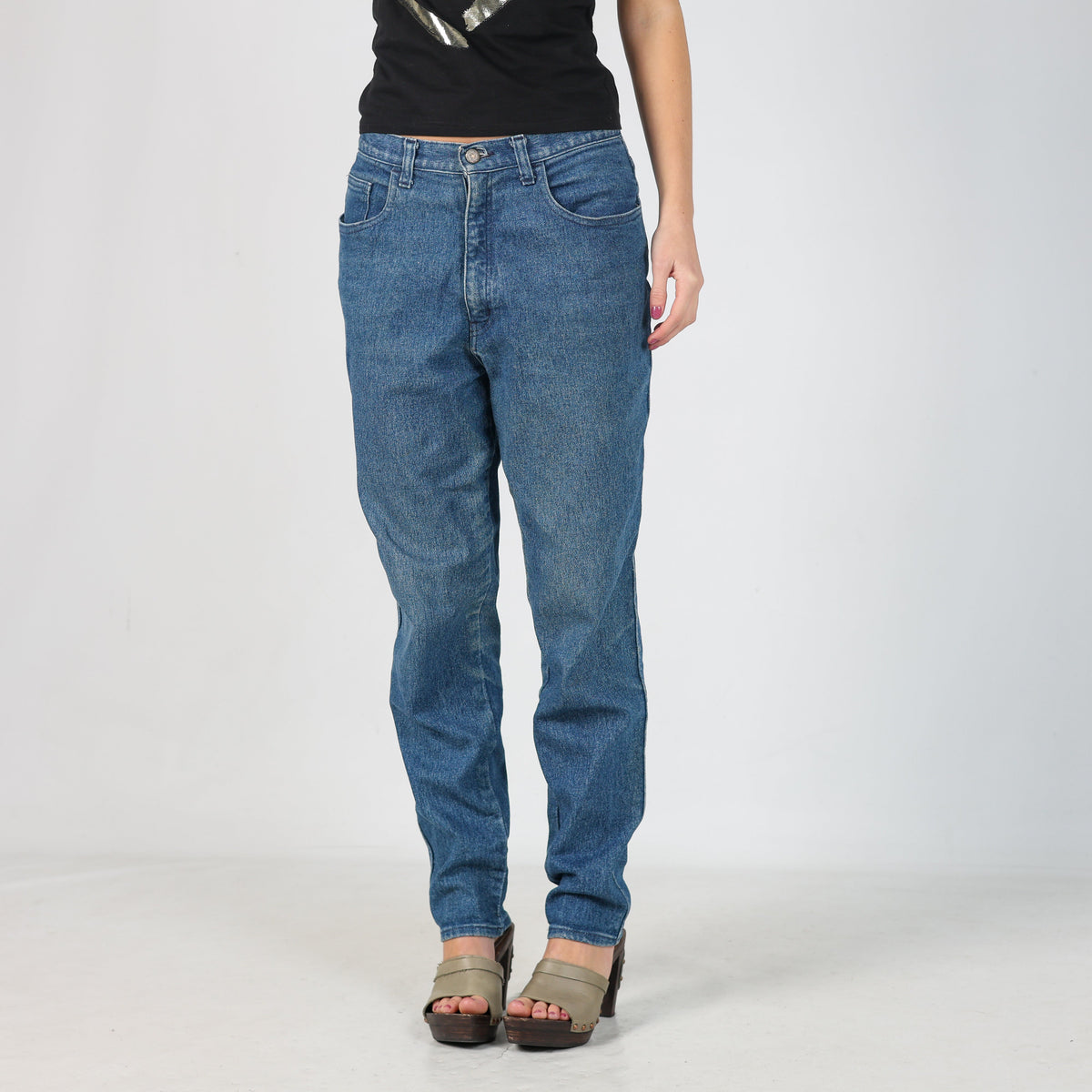 Blue Y2K Moschino Mom Jeans (S)