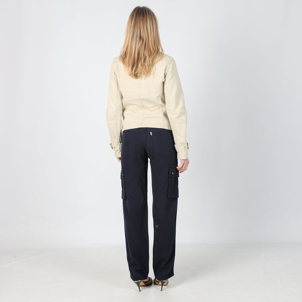 Navy Blue Y2K 97 Octane Cargo Pants (XS)