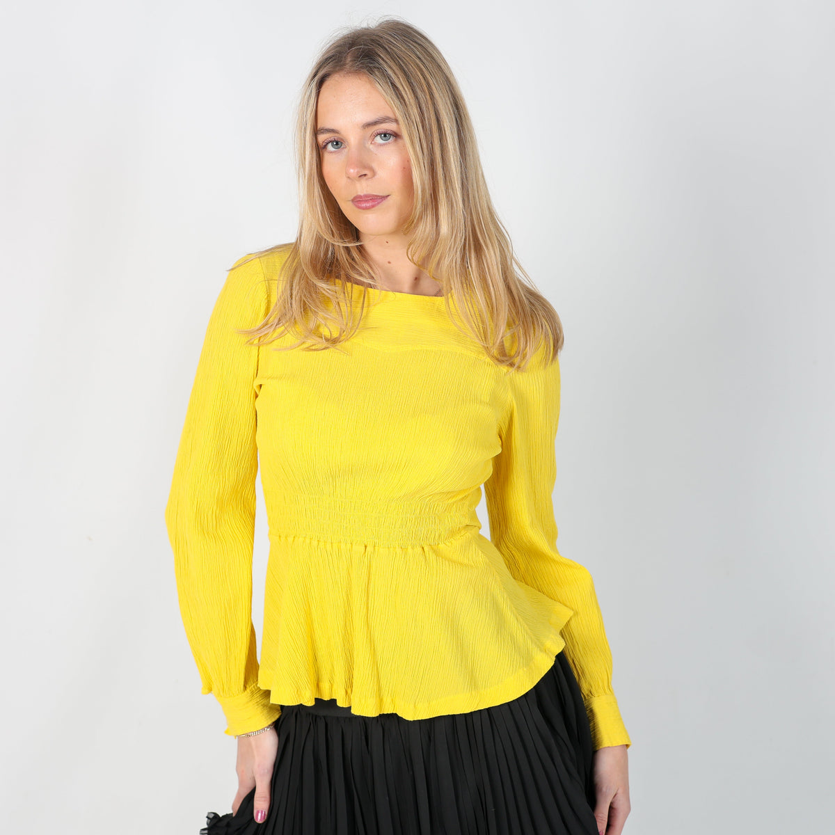 Yellow Y2K Long Sleeve Top (S)