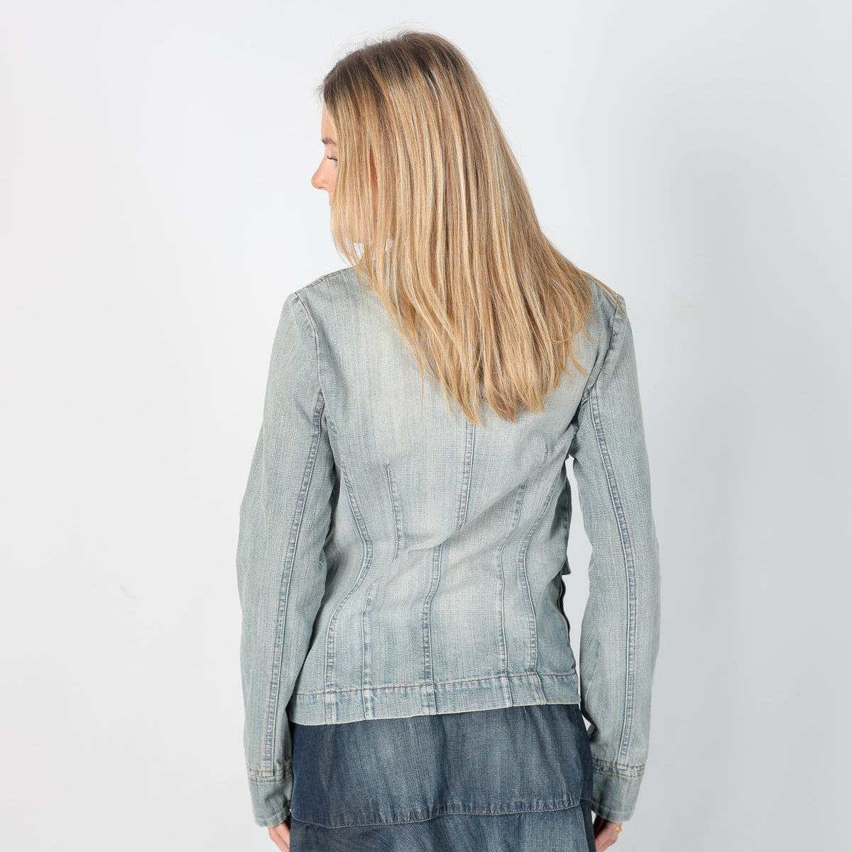 Light Blue Y2K EXTYN Italia Denim Jacket (S)