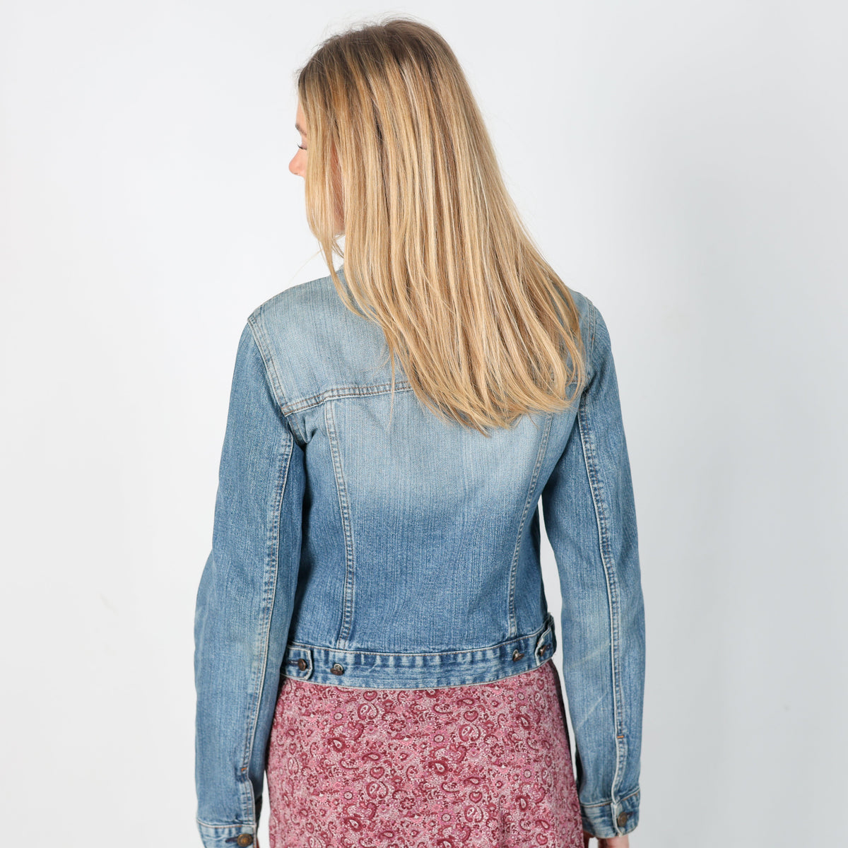 Light Blue Y2K PHARD Denim Jacket (S)