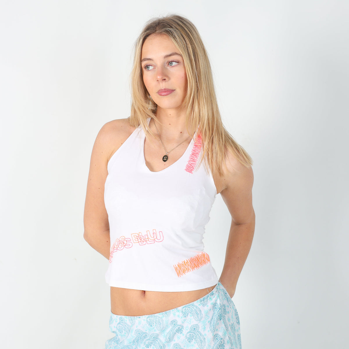 White Y2K Byblos Cami (XS)