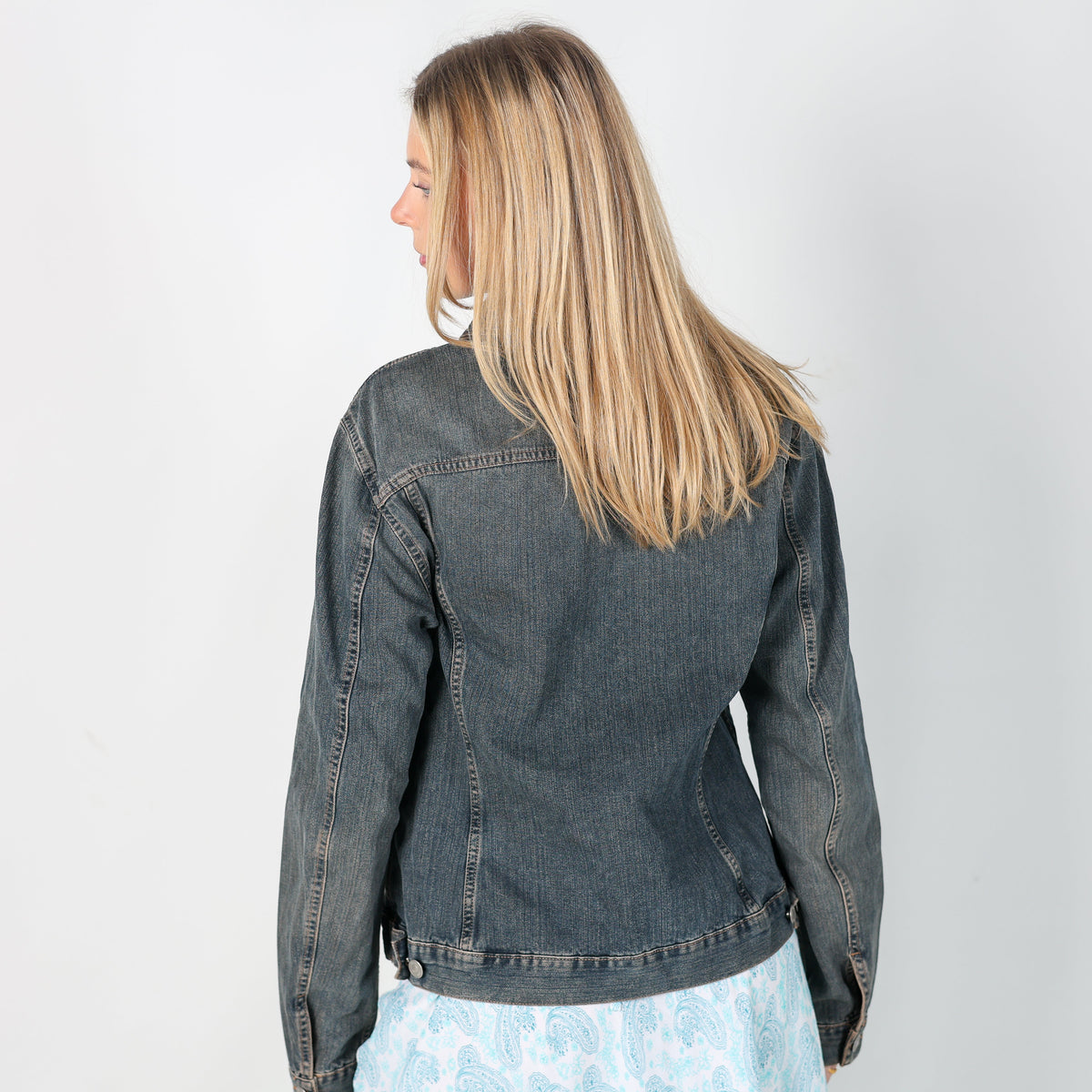 Blue Y2K Sisley Denim Jacket (L)