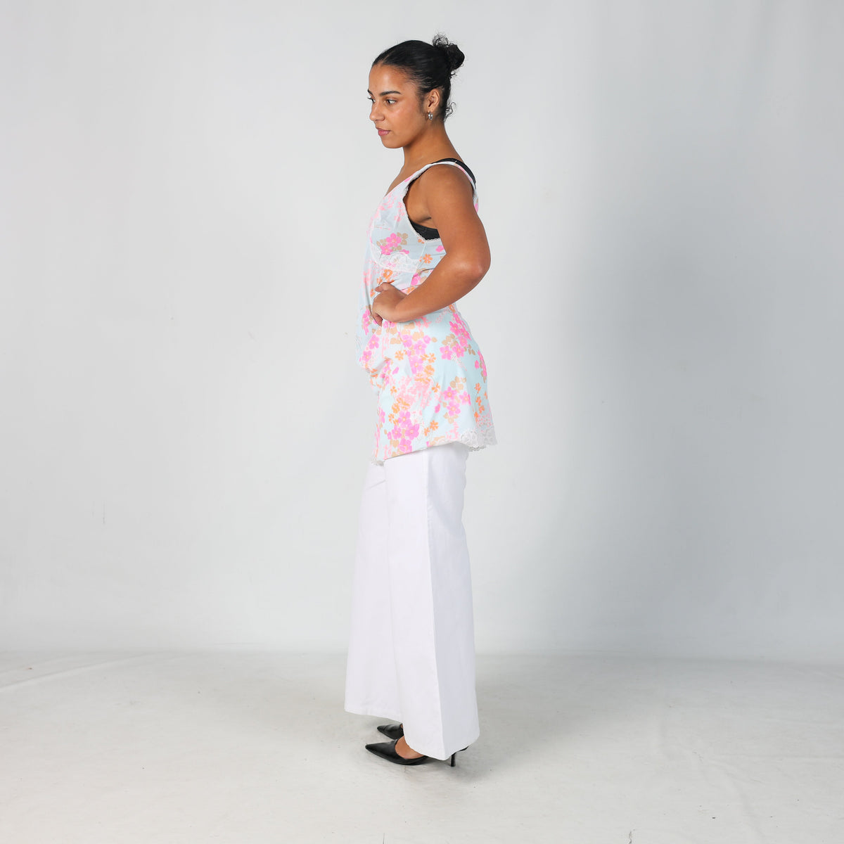 White Y2K Slip Dress (M)