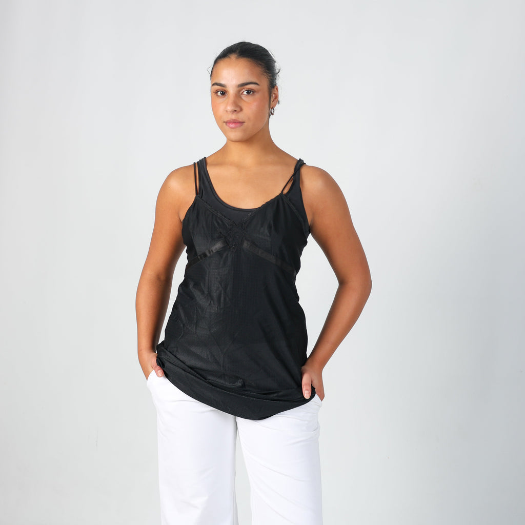 Black Y2K Slip Dress (M)